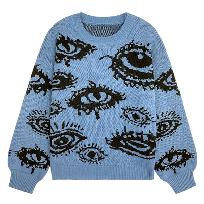 Liora | Soft Knit Sweater with Eye Pattern