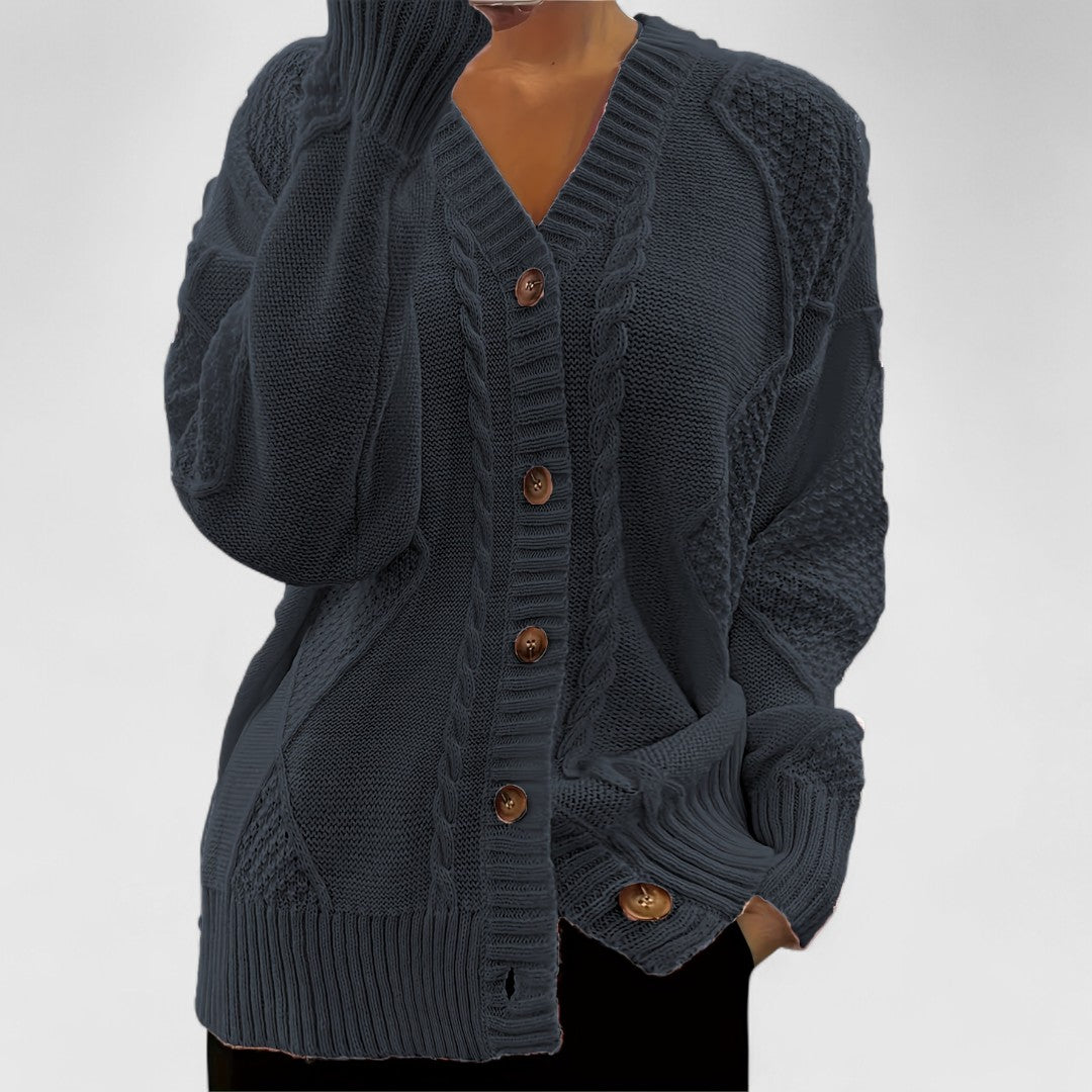 Frida - Elegant V-Neck Cardigan