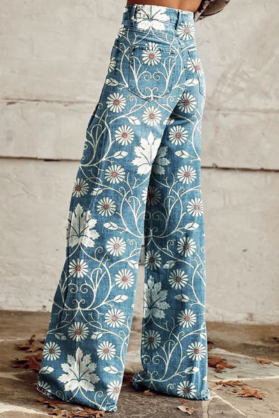 Floral Wide Leg Pants "Sally"