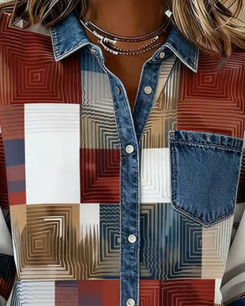 Color Block Shirt Fashionable