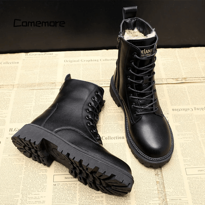 Léonie™ | Elegant Black Leather Boots