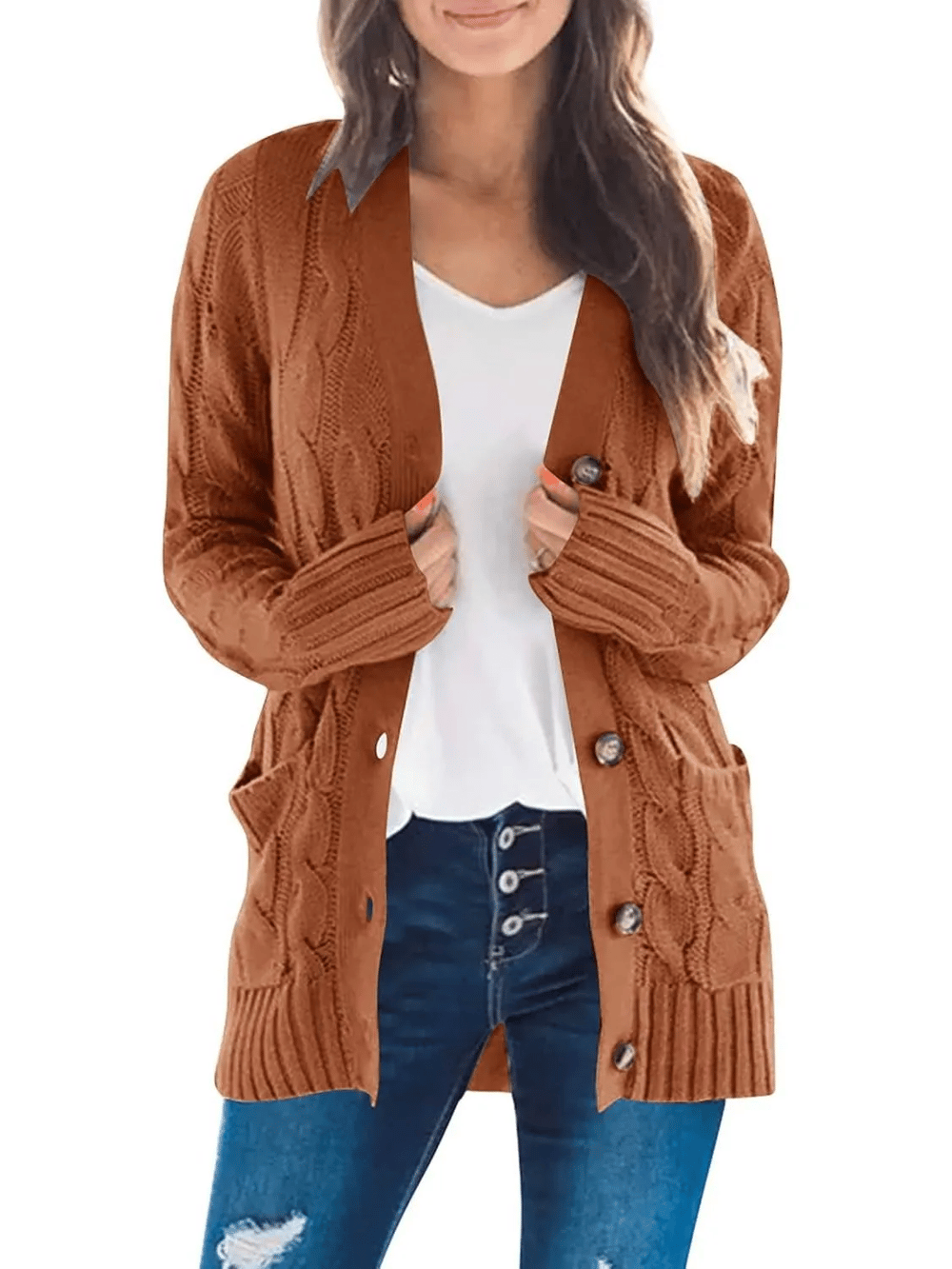 MARZENA | Cozy Cable Knit Cardigan