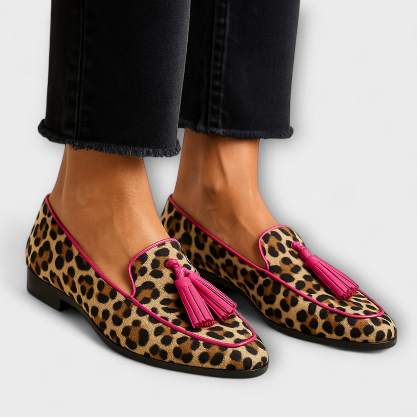 Lana - Tassel-Embellished Suede Loafers