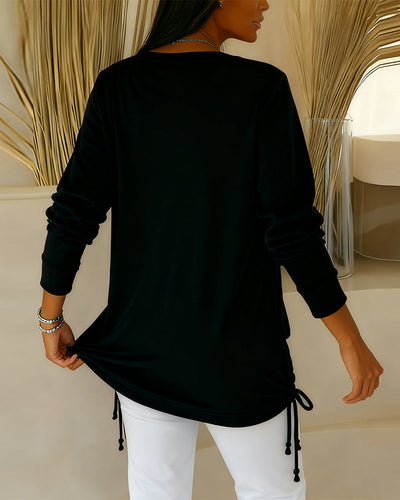 Two-Tone Sequin Top Effect Two-in-One