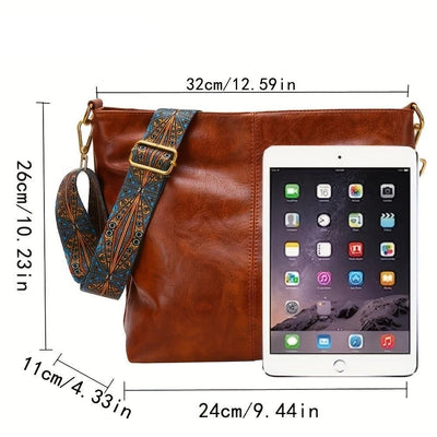 Sophia | Timeless Shoulder Bag with Customizable Patterned Strap