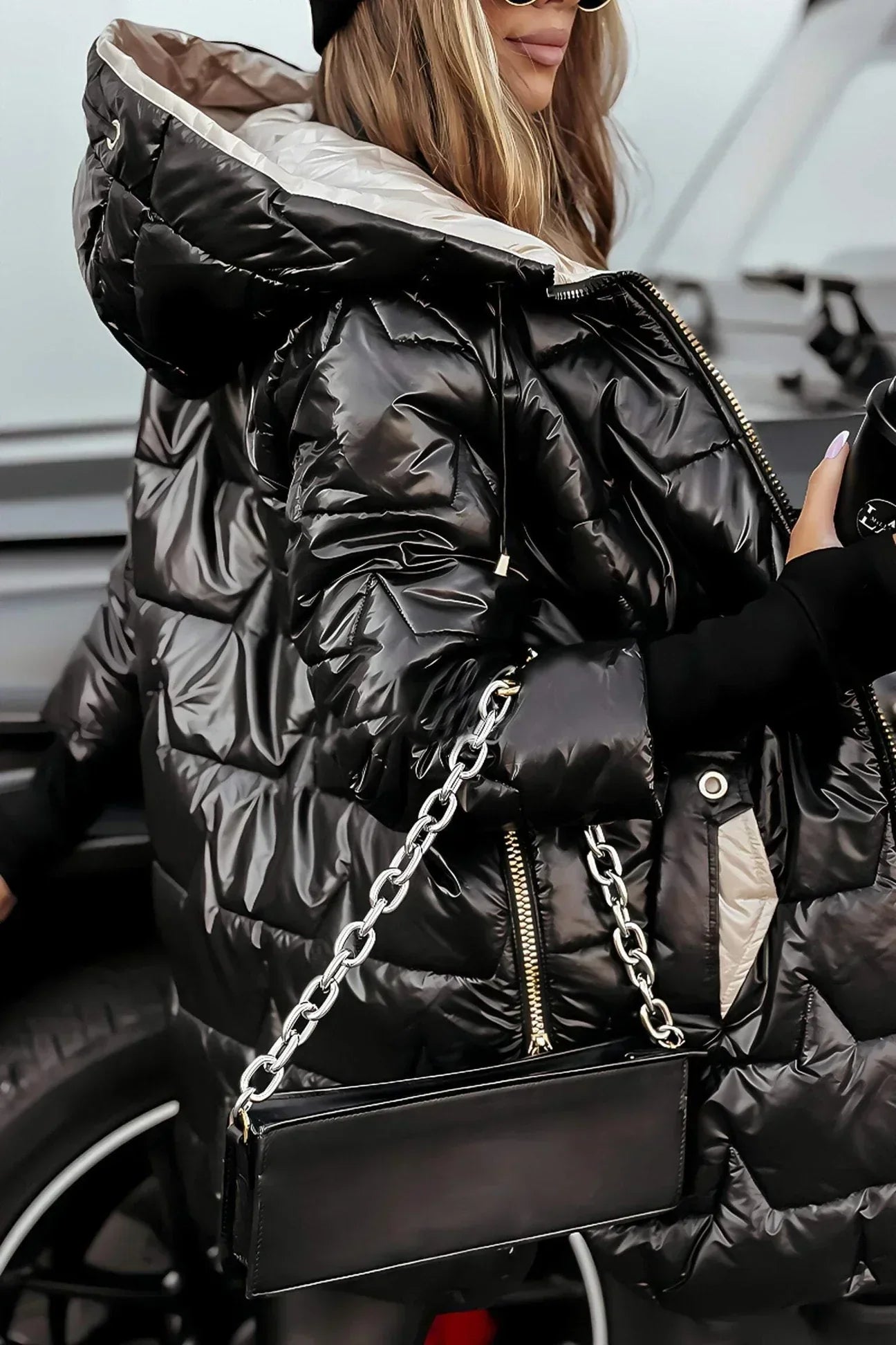 Eliza | Elegant winter coat with hood and padding