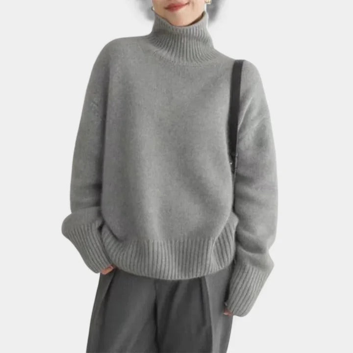 Elara | Oversized Turtleneck Knit Sweater