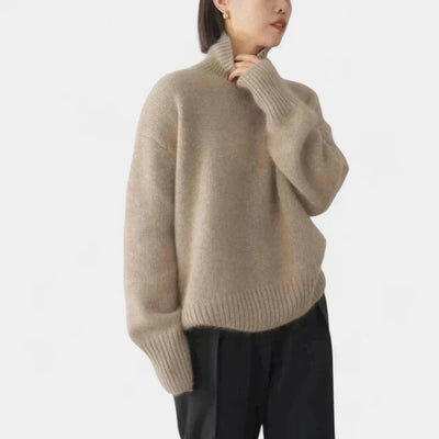 Elara | Oversized Turtleneck Knit Sweater