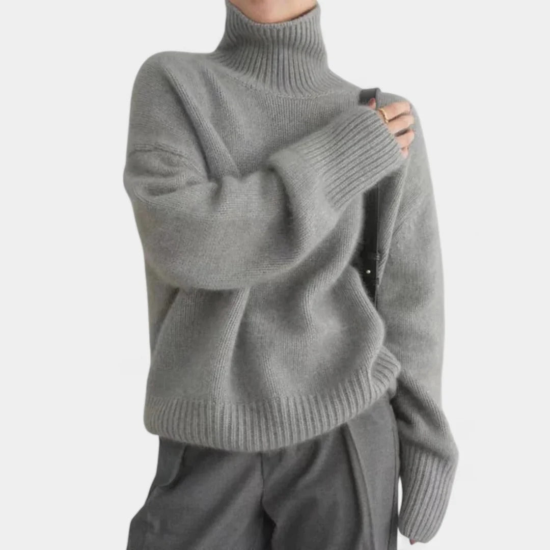 Elara | Oversized Turtleneck Knit Sweater