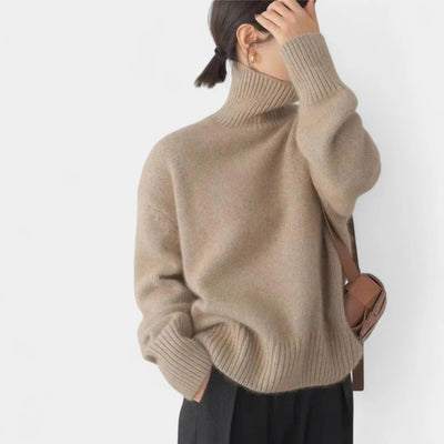 Elara | Oversized Turtleneck Knit Sweater