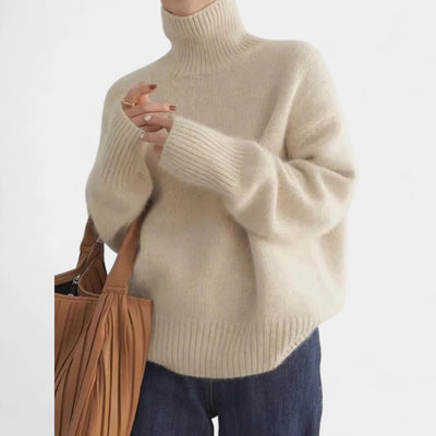 Elara | Oversized Turtleneck Knit Sweater