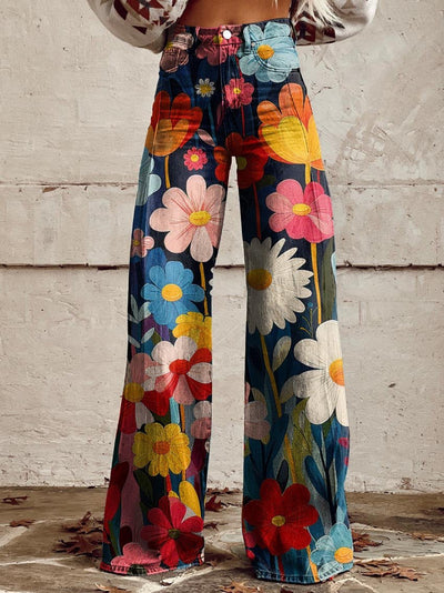 Floral Wide Leg Pants "Sasha"