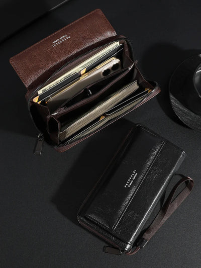 Ruby | Versatile PU Leather Zipper Clutch
