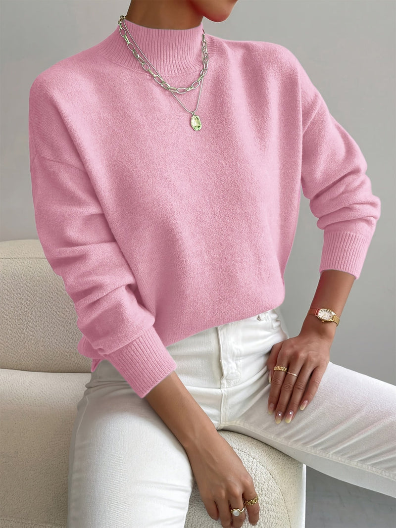 JEANINE | Comfortable Sweater with High Collar
