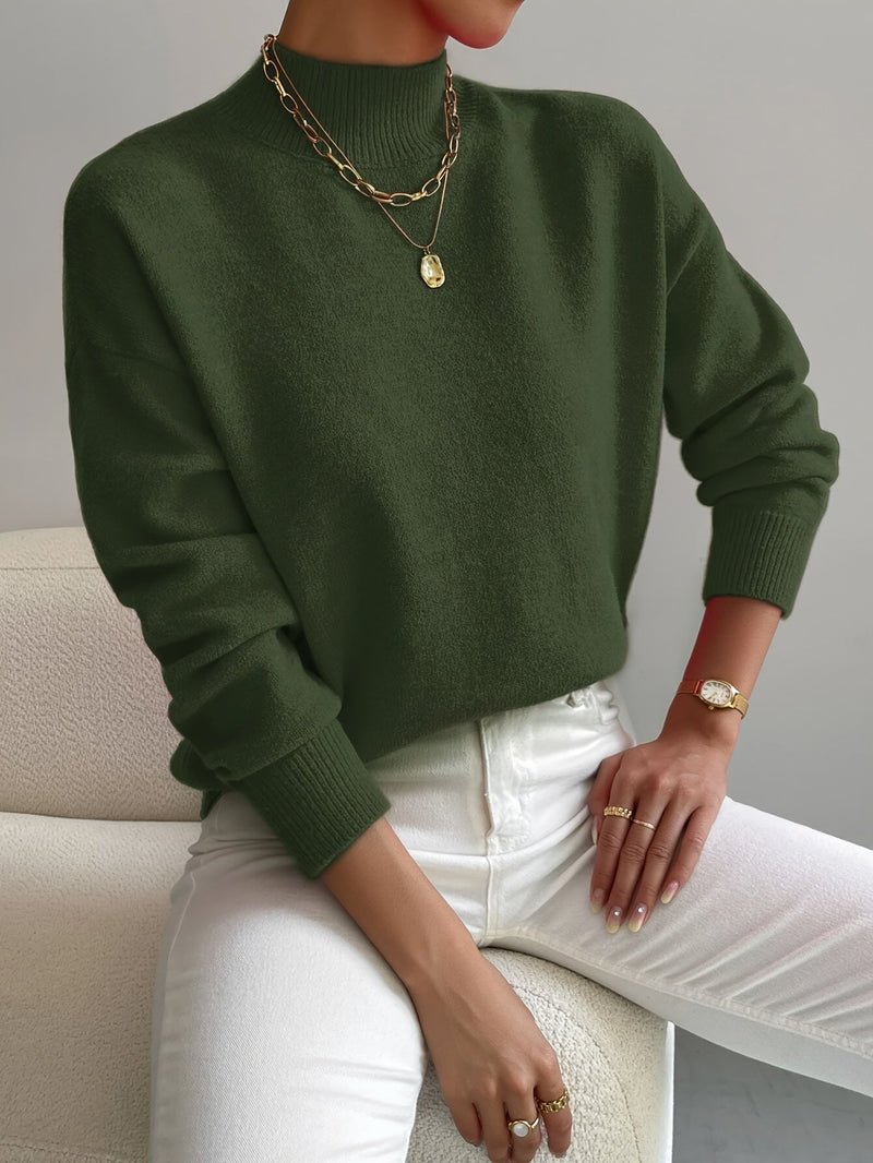 JEANINE | Comfortable Sweater with High Collar
