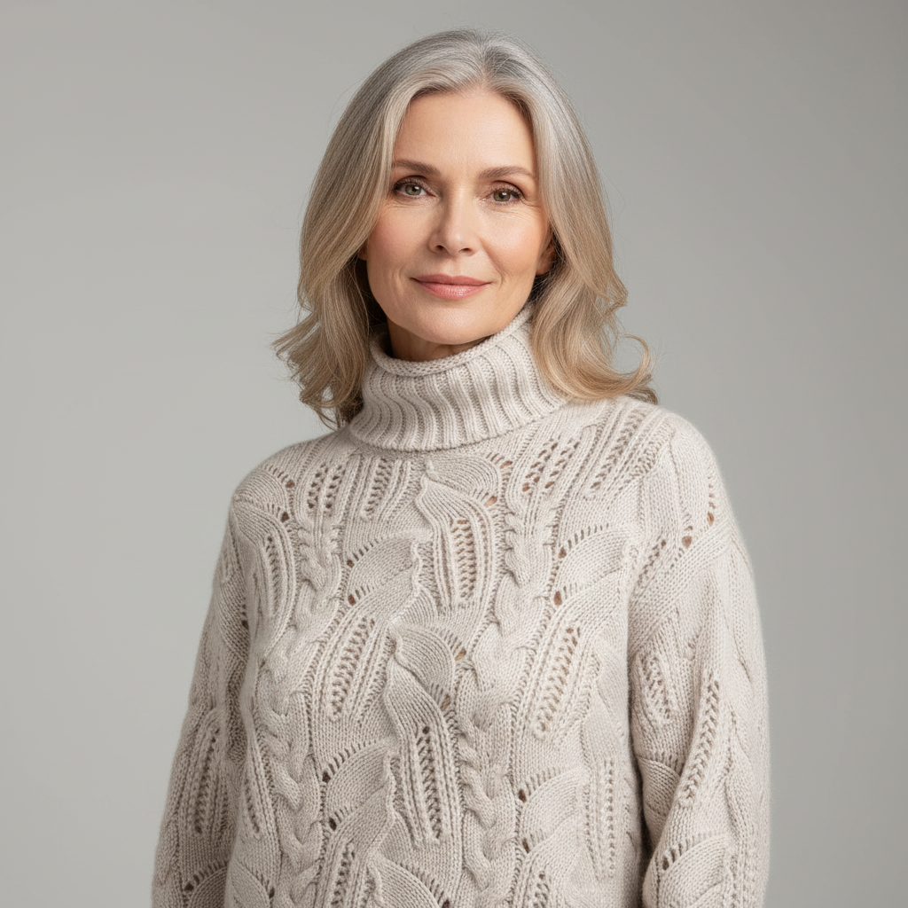KARLA | Cashmere Turtleneck with Cable Knit
