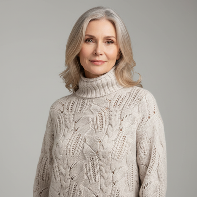 KARLA | Cashmere Turtleneck with Cable Knit