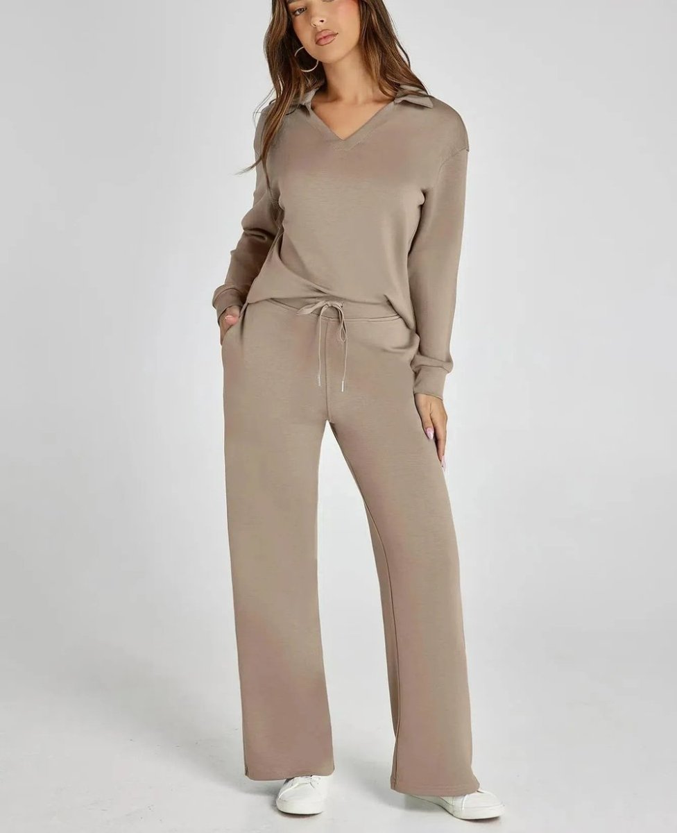 DORZA | Casual Two-Piece Set with Long Sleeves