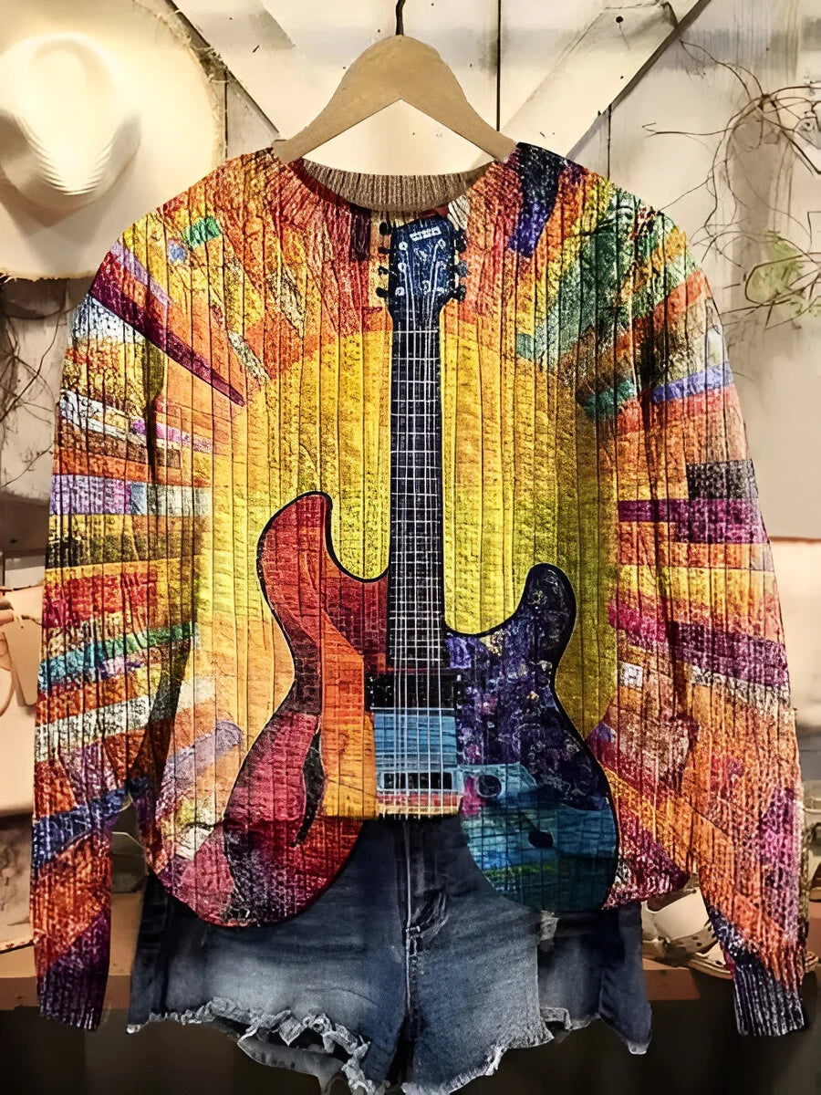 LUCIA™ | Sweater with colorful guitar